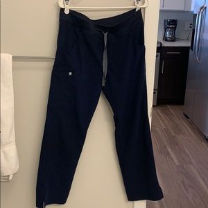 Figs navy blue cargo scrub pants